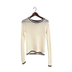 Aeropostale Crochet Cream Pullover Sweater